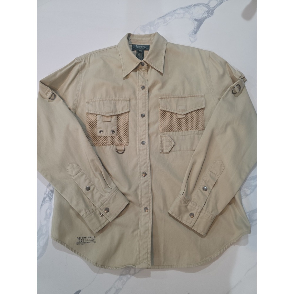 Vintage Lauren Ralph Lauren Safari Outfitters Utility Shirt 100% Cotton Size Sml